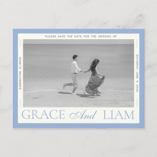 Modern Border Elegance Foto Rett Datum Postkarte