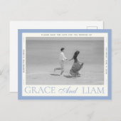 Modern Border Elegance Foto Rett Datum Postkarte (Vorne/Hinten)