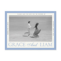 Modern Border Elegance Foto Rett Datum Postkarte