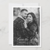 Modern Border Photo Wedding Save The Date (Vorderseite)