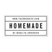 Modern Bordered Bold Name Website Homemade Permastempel (Design)