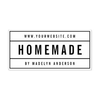 Modern Bordered Bold Name Website Homemade Permastempel