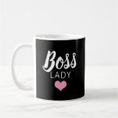 Modern Boss Lady Black Pink Herzbuch Kaffeetasse (Links)