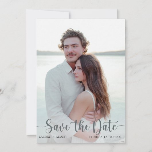 Modern Botancial Photo Save Our Date Wedding Save The Date (Vorderseite)
