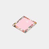 Modern Botanical Abstract Art Pink Post-it Klebezettel (angewinkelt)