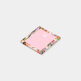 Modern Botanical Abstract Art Pink Post-it Klebezettel