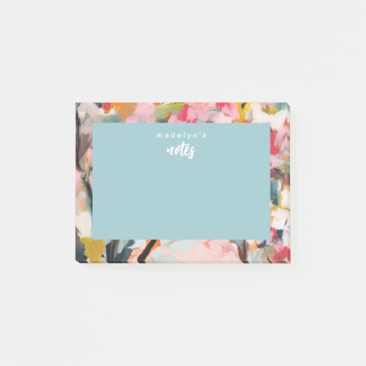 Modern Botanical Abstract Art Post-it Klebezettel (Vorderseite)