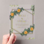 Modern Botanical Acrylic Wedding Invitation Acryleinladungen (Insitu (Handheld))