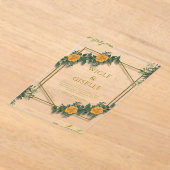 Modern Botanical Acrylic Wedding Invitation Acryleinladungen (Ablage )