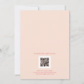 Modern Botanical Bloom Juicy Red Pinky Pink  Einladung (Rückseite)