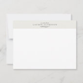 Modern Botanical Branch Logo Note Card Einladung (Vorderseite)
