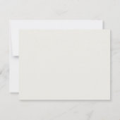 Modern Botanical Branch Logo Note Card Einladung (Rückseite)