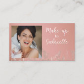 Modern Botanical Dusty Rose Boho Photo QR Code  Visitenkarte (Vorderseite)