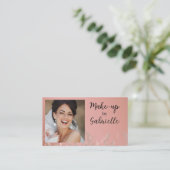 Modern Botanical Dusty Rose Boho Photo QR Code Visitenkarte (Stehend Vorderseite)