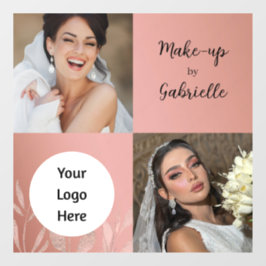 Modern Botanical Dusty Rose Boho Photo Script  Fensteraufkleber