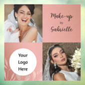 Modern Botanical Dusty Rose Boho Photo Script  Fensteraufkleber (Blatt 3)