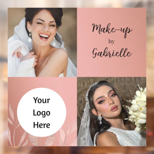 Modern Botanical Dusty Rose Boho Photo Script Fensteraufkleber (Blatt 2)