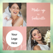 Modern Botanical Dusty Rose Boho Photo Script  Fensteraufkleber (Blatt 3)