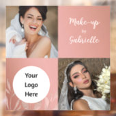 Modern Botanical Dusty Rose Boho Photo Script  Fensteraufkleber (Blatt 2)