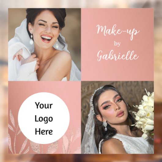 Modern Botanical Dusty Rose Boho Photo Script Fensteraufkleber (Blatt 2)