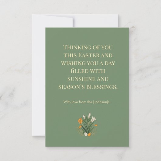 Modern Botanical Easter Blessings (Rückseite)