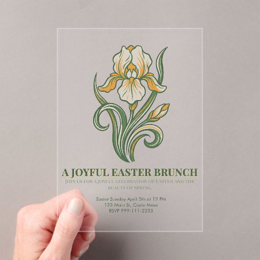 Modern Botanical Easter Blessings Acryleinladungen (Insitu (Handheld))