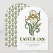 Modern Botanical Easter Blessings Einladung (Vorne/Hinten)