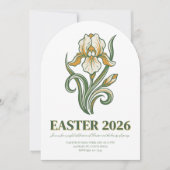 Modern Botanical Easter Blessings Einladung (Vorderseite)