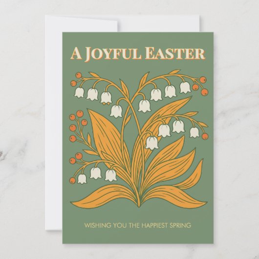 Modern Botanical Easter Blessings Einladung (Vorderseite)