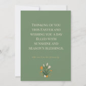 Modern Botanical Easter Blessings Einladung (Rückseite)