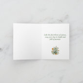 Modern Botanical Easter Blessings Einladung (Innenseite)