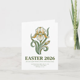 Modern Botanical Easter Blessings Einladung
