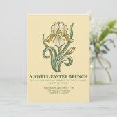 Modern Botanical Easter Blessings Einladung (Stehend Vorderseite)