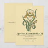 Modern Botanical Easter Blessings Einladung (Vorne/Hinten)