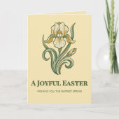 Modern Botanical Easter Blessings Karte (Vorderseite)