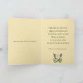 Modern Botanical Easter Blessings Karte (Innenseite)
