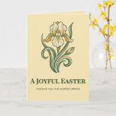 Modern Botanical Easter Blessings Karte (Gelbe Blume)
