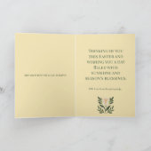 Modern Botanical Easter Blessings Karte (Innenseite)