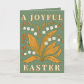 Modern Botanical Easter Blessings Karte (Vorderseite)
