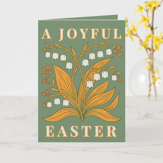 Modern Botanical Easter Blessings Karte (Gelbe Blume)