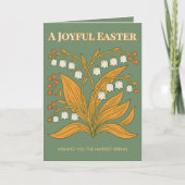 Modern Botanical Easter Blessings Karte (Vorderseite)