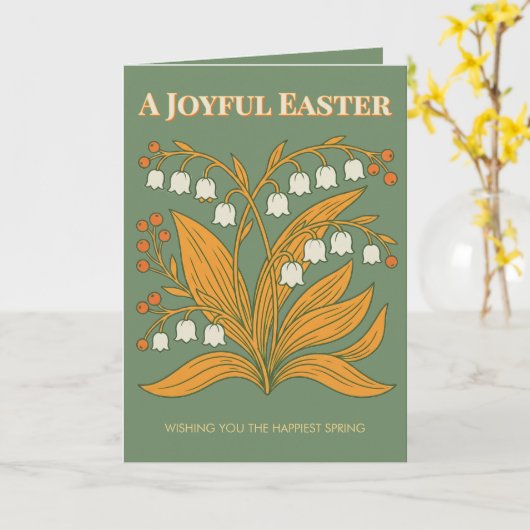 Modern Botanical Easter Blessings Karte (Gelbe Blume)