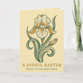 Modern Botanical Easter Blessings Karte (Vorderseite)