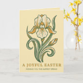 Modern Botanical Easter Blessings Karte (Gelbe Blume)