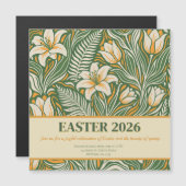Modern Botanical Easter Blessings Magneteinladung (Vorne/Hinten)