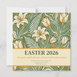 Modern Botanical Easter Blessings Magneteinladung