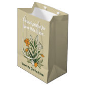 Modern Botanical Easter Blessings Mittlere Geschenktüte (Vorderseite Schrägansicht)
