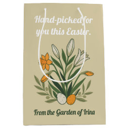 Modern Botanical Easter Blessings Mittlere Geschenktüte