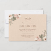Modern Botanical Elegant Floral Wedding RSVP Karte (Vorderseite)