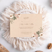 Modern Botanical Elegant Floral Wedding RSVP Karte